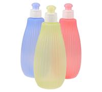 UKCOCO Lot de 3 Flacons de Nettoyage pour Bébé 350 Ml Bouteille Souple Portable en Plastique Doux Kit Hygiène Périnéale pour Soins Post-Partum et Changement de Couches Usage Maternité