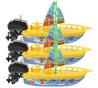 UKCOCO Lot De 3 Jouets De Bain pour Bébés Jouets pour Tout-Petits Bateau À Remonter De Bain pour Enfants De Bain pour Voilier De Bain pour Enfants Jouets d'eau De Bain pour