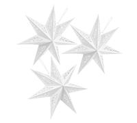 UKCOCO Lot De 3 Lanternes En Papier En Forme D'Étoile Abat-Jour En Papier