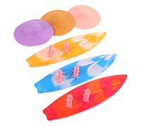 UKCOCO Lot de 3 Mini Planches de Surf d'Été avec 3 Chapeaux et 3 Bottes en Plastique pour Poupée - Accessoires de Plage Mini-Surf pour Décoration Jeux de Piscine et Fête Estivale Thème