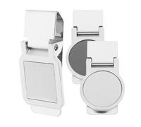 UKCOCO Lot de 3 Pinces à Billets en Acier Inoxydable Multifonction, Petit Clip de Chèque Pratique, Clip de Portefeuille Compact pour Rangement D'argenté, Usage Bureau et Portefeuille,