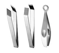 UKCOCO Lot de 3 Pinces en Acier Inoxydable pour Poils de Poulet et Arêtes de Poisson, Pinces Plates et Obliques, Outils Cuisine Pratiques pour Retirer Poils D'oie et Cochons, Usage