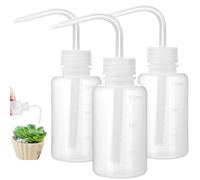 UKCOCO Lot De 3 Pissettes Souples 150ml Transparentes Flacons De Lavage en Plastique pour Arrosage Plantes D’intérieur Précision Bouchon à Vis