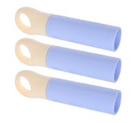 UKCOCO Lot de 3 Poignées de Rechange pour Balai et Serpillière 22 Mm Diamètre, Embouts Plastiques Résistants Bleu Clair Trou Suspendre, Accessoires pour Nettoyage Domestique et Sol