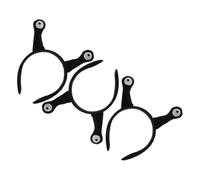 UKCOCO Lot de 3 Serrage-têtes Antennes D'escargot Noirs Légers en Matériau Doux, Bandeaux Cosplay et Accessoires de Fête pour Femmes, Bandeau Costume Escargot Confortable et Fantaisie