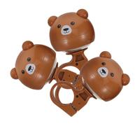 UKCOCO Lot de 3 Sonnettes pour Vélo Garçon et Filles Klaxon Sonore Mignon Motif Ours Compatible Guidon Trottinette et Draisienne Accessoires de Sonnette Vélo Tout-Petit Dispositif