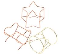 UKCOCO Lot de 3 Supports Porte-éponge à Maquillage en Métal Doré Rose et Or, Égouttoir Compact pour Houppettes, Séchoir Décoratif pour Accessoires de Beauté, Rangement Maison et Voyage