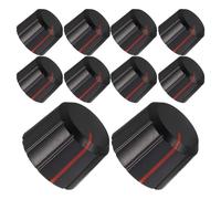 UKCOCO Lot de 30 Boutons de Potentiomètre Plastique Type d 20x16mm Noir Rouge pour Amplificateur Guitare Basse, Commande de Volume, Pièces de Rechange Dj et Système Audio, Prise en Main