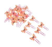 UKCOCO Lot de 30 Marque-Pages en PVC Souple Clips Trombones Décoratifs Colorés Mini Attaches pour Bureau École et Scrapbooking Maintien Fiable des Pages sans Abîmer les Documents