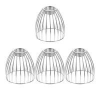 UKCOCO Lot de 4 abat-jours en fer forgé pour cage à oiseaux - Abat-jour en fil de fer - Abat-jour en fil de fer - Abat-jour de protection Mason Jar