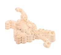 UKCOCO Lot de 4 Appliques Décoratives Sculptées en Bois 10X10X1 CM Ornements Sculptés pour Meubles Incrustation Artisanale Décoration Murale Vintage pour Salon et Chambre