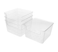 UKCOCO Lot de 4 Bacs à Sable Carrés pour Hamsters et Petits Animaux Bassines de Bain en Plastique Transparent Petite Taille Base Antidérapante Multifonction pour Salle de Bain