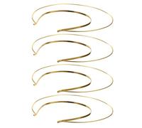 UKCOCO Lot de 4 Bandeaux Halo Couronne en Fer Doré, Élégant et Facile à Porter, pour Créer une Nouvelle Coiffure Lors de Fêtes de Fiançailles ou Banquets