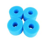 UKCOCO Lot De 4 Colonnes D'éponge Filtrante Bleue 10x7,3 Cm pour Piscine, Filtre Éponge De Préfiltre Réutilisable, Support Filtration Biologique, Entretien Facile