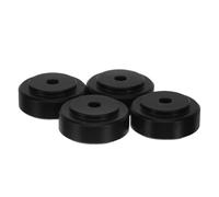 UKCOCO Lot de 4 Coussinets Anti-Vibrations en Alliage D'aluminium Noir pour Pieds D'enceintes Bibliothèque, Patins D'isolation Audio Antidérapants, Support Amortisseur pour Home Cinéma