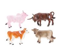 UKCOCO Lot De 4 Modèles De Vaches Miniatures Réalistes pour Garçon Et Filles, Jouets Éducatifs en Plastique, Décorations Compactes pour Bureau Et Maison, Collection D’Animaux De Ferme