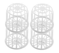 UKCOCO Lot de 4 Nids en Plastique Beige pour Pinsons et Canaris, Accessoires de Nidification et Matériaux de Nidification Inclus