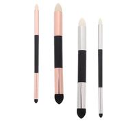 UKCOCO Lot de 4 Outils Correcteurs pour Artistes - 2 Gris Argenté 2 Rose Doré, Estompeurs Lavables à Double Pointe, Pinceaux de Détail pour Dessin, Gomme à Croquis pour Éclaircir