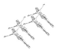 UKCOCO Lot de 4 Pendentifs Croix en Alliage Antique Argenté 54 CM Accessoires pour Création de Bijoux Religieux Masculins Mini Figurine Jésus pour Décoration Catholique DIY