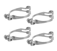 UKCOCO Lot de 4 Pinces à Fil Réglables 25,4 Mm en Métal pour Guide-câble de Frein et Dérailleur Vélo, Collier de Serrage Solide Antidérapant pour Gestion Câbles Vélo, Équipement Cyclisme