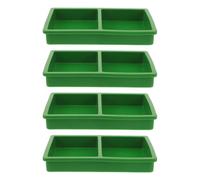 UKCOCO Lot de 4 séparateurs en silicone antiadhésifs verts pour plateaux | Séparateurs de plateaux en silicone, pour la conservation des aliments, l'organisation des repas, séparent les aliments en