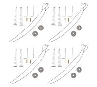 UKCOCO Lot de 4 Sets de Câbles de Tirage pour Loquet de Portail Réglable en Acier Inoxydable, Ressorts de Remplacement pour Serrure de Portail Extérieur, Kit de Verrouillage