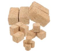 UKCOCO Lot de 4 Sets de Mini Meules de Foin Décoratives 16 Pièces en Paille Imitation pour Décor Ferme Miniature Bjd, Fournitures Agricoles, Loisirs Créatifs