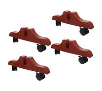 UKCOCO Lot De 4 Supports De Séparation pour Écran Support Mobile avec roulettes Support De Séparation Épais Base De Séparation pour La Maison Couleur Café Et Plastique