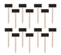 UKCOCO Lot de 40 Étiquettes Tableau Noir en Bois Bâton Léger pour Plantes et Fleurs, Décoration Maison et Repères sur Table, Accessoires Créatifs pour Jardin