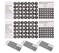 UKCOCO Lot de 5 Autocollants Noirs pour Flûte de Pan 16/18 Tubes Notes Amovibles en PVC Accessoires pour Débutants Repères Visuels pour Apprentissage Musical en Salle de Musique et