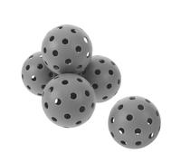 UKCOCO Lot de 5 Balles de Softball Creuses 40 Trous en PE pour Entraînement Pickleball Intérieur, Vol Stable et Rebond Constant, pour Sessions de Groupe