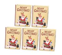 UKCOCO Lot de 5 Boîtes à Bonbons de Noël en Papier Format 125 X 5 X 18 CM Boîtes Présents Originales de Livre pour Fêtes Emballage Gourmand et Décoratif
