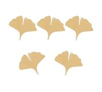 UKCOCO Lot de 5 Breloques Pendentifs en Laiton Couleur Cuivre, Forme Feuille de Ginkgo Trou, Accessoires DIY pour Carillons Éoliens et Décorations Suspendues, Kit de Rechange Polyvalent
