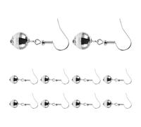 UKCOCO Lot de 5 Paires de Boucles D’Oreilles Disco Pendantes pour Femmes Boules Disco Argentées à Facettes Style Rétro Années 70 Légères et Confortables Accessoires Mode pour Soirées