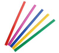UKCOCO Lot de 5 Règles Magnétiques Plastiques 29 Cm Multicolores pour Étudiants, Outils D’apprentissage et Dessin Précis, Accessoires Scolaires Pratiques et Portables