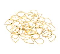 UKCOCO Lot de 50 Breloques Goutte D'eau en Cuivre Creuses pour Fabrication de Bijoux, Anneaux Légers et Minimalistes Création de Boucles D'oreilles Casual