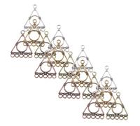 UKCOCO Lot De 50 Pendentifs Creux Vintage Triangle 26x34 Mm Accessoires Bijoux Diy, Breloques Boucles D'oreilles Délicates Multicolores Pour Création Artisanale, Usage Quotidien Et Fête