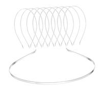 UKCOCO Lot de 50 Serrage-têtes en Acier Inoxydable 3 Mm, Cerceaux à Cheveux Simples pour Loisirs Créatifs, Accessoires Coiffure DIY pour Femmes, Matériel pour Fabriquer Bandeaux Faits