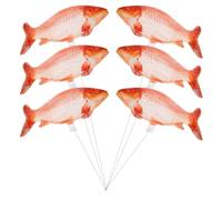 UKCOCO Lot de 6 Ballons Aluminium de Poisson Rouge Décorations de Fête D'anniversaire et Mariage Ballons Animaux Marins Réutilisables Articles de Fête Thème des Poissons