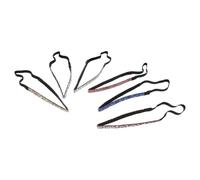 UKCOCO Lot de 6 Bandeaux Élastiques à Paillettes Antidérapants Rouges pour Femmes, Serrage-tête à Strass Colorés, Accessoires Coiffure Sport et Fête, Taille, Matériau Flexible et Solide