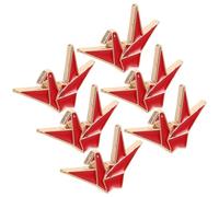 UKCOCO Lot de 6 Broches en Alliage Rouge Motif Origami Cigogne Épingles Décoratives pour Vêtements et Paquet Accessoires Mode Polyvalents pour Femme Broches Veste Femme Élégantes