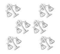 UKCOCO Lot de 6 Broches Métalliques Balance Justice, Épingles de Revers pour Homme, Insignes à Épingle, Accessoires Costume et Chemise, Symbole D’équité Juridique, Décorations