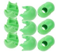 UKCOCO Lot de 6 Connecteurs en Plastique Vert pour Filet d'escalade Garçon et Filles, Boucles de Fixation Robustes pour Structures d'escalade Extérieures, Accessoires Sécurisés pour Jeux
