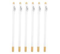 UKCOCO Lot de 6 Crayons à Sourcils Multifonctionnels Blancs avec Taille-Crayon Intégré Crayons Eyeliner Longue Tenue Waterproof pour Maquillage des Sourcils Yeux et Barbe Usage Portable