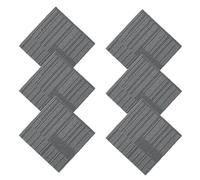 UKCOCO Lot de 6 Dalles de Moquette Autocollantes Ignifugées 30X30 CM Épaisseur 6 MM en Polypropylène Auto-Adhésif Couleur Kaki Carreaux Robustes pour Isolation Acoustique et