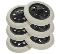 UKCOCO Lot de 6 de Rechange Noires pour Chariots de Supermarché Pivotantes Robustes en Caoutchouc et Mousse Compatibles Chariots à Provisions et Bagages pour Usage Quotidien et