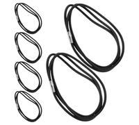 UKCOCO Lot de 6 Élastiques Noirs pour Paquet Poubelle Cordons Réglables de 70 CM de Circonférence Fixation Sécurisée pour Poubelles Cuisine Camping et Pique-Niques Élastiques Solide