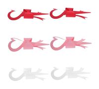 UKCOCO Lot De 6 Emballages Floraux Pour La Saint-Valentin Manchons Pour Bouquets Pics À Fleurs En Forme De Cœur Emballages Individuels