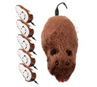 UKCOCO Lot De 6 Jouets pour Chat Souris Mécanique Peluche à Remonter Couleurs Aléatoires, Jouet Interactif pour Maintien Actif Et Divertissement, Accessoires pour Animaux De Compagnie