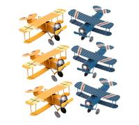 UKCOCO Lot De 6 Modèles d'avion Vintage en Fer pour Enfants Et Décoration D'intérieur - Décorations Suspendues en Métal Rétro pour Salle De Classe, Salle De Jeux, Chambre À